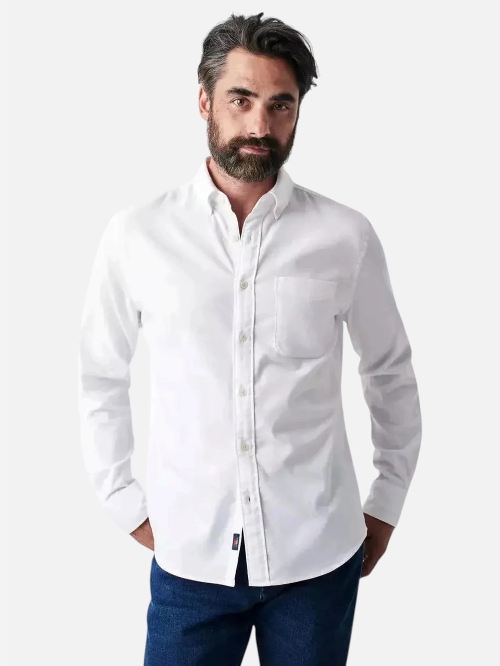 Faherty Stretch Oxford Shirt 2.0 in White